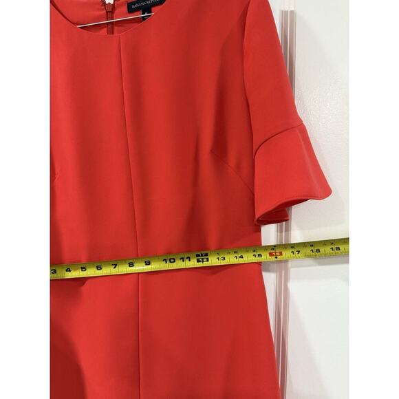 Banana Republic Red Flutter Sleeve mini Dress Size 6 | Women’s Shift w/ Pockets - Picture 9 of 9